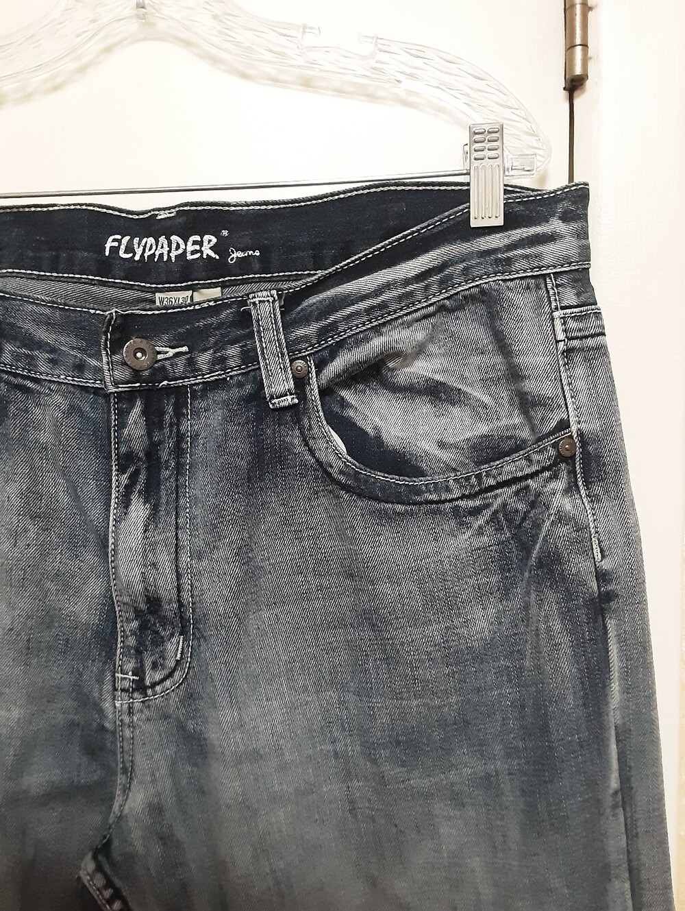 Flypaper Bootcut Distressed Jeans Mens 36W - Picture 3 of 13